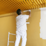 professional painter on a commercial painting job